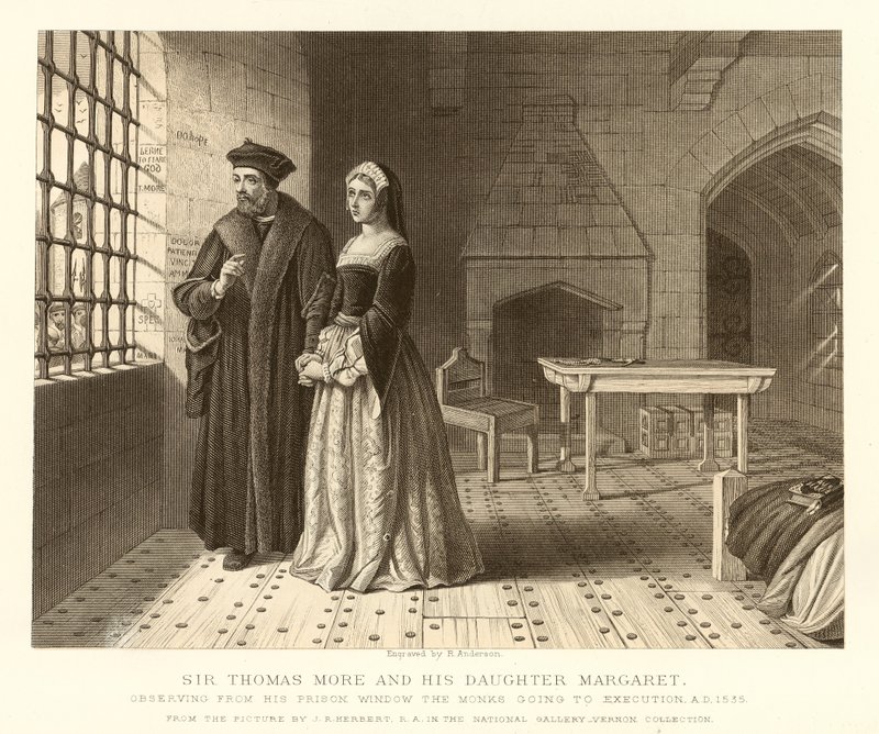 Sir Thomas More a jeho dcera Margaret od English School