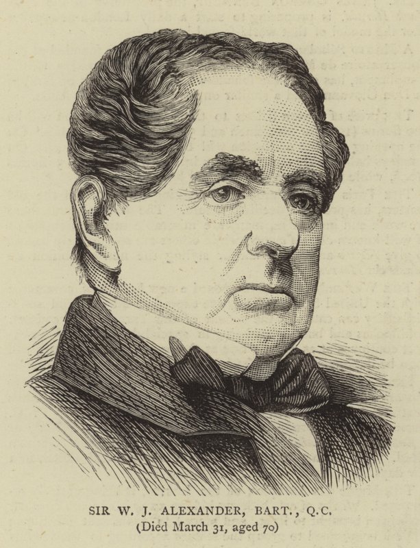 Sir W. J. Alexander, baronet, QC (rytina) od English School