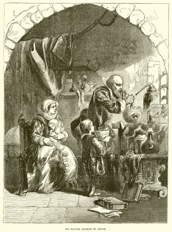 Sir Walter Raleigh ve vězení od English School
