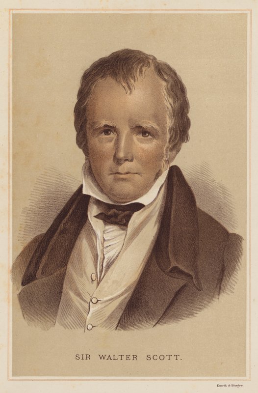 Sir Walter Scott (barevné lito) od English School