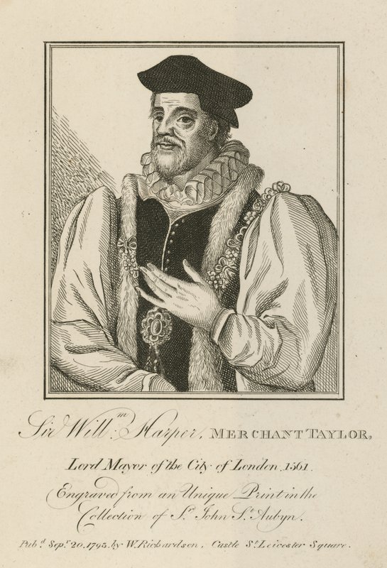 Sir William Harper, Merchant Taylor, primátor Londýna od English School