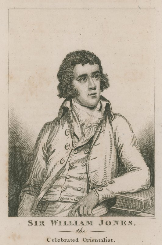 Sir William Jones, oslavovaný orientalista od English School