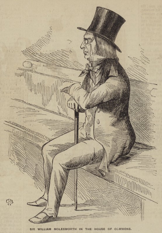Sir William Molesworth v Dolní sněmovně (rytina) od English School