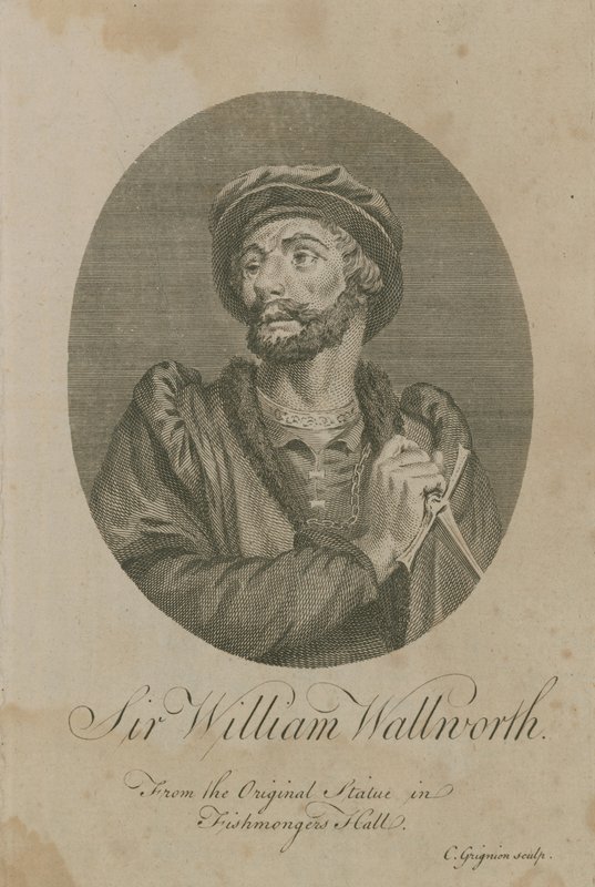 Sir William Wallworth, primátor Londýna, 1370 od English School