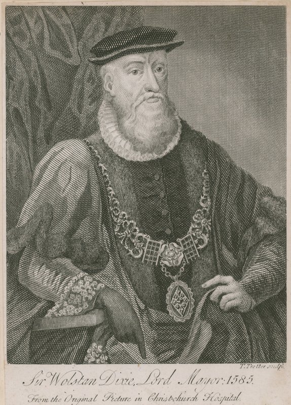 Sir Wolstan Dixie, primátor Londýna, 1585 od English School