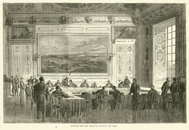 Zasedání francouzské válečné rady, leden 1871 od English School