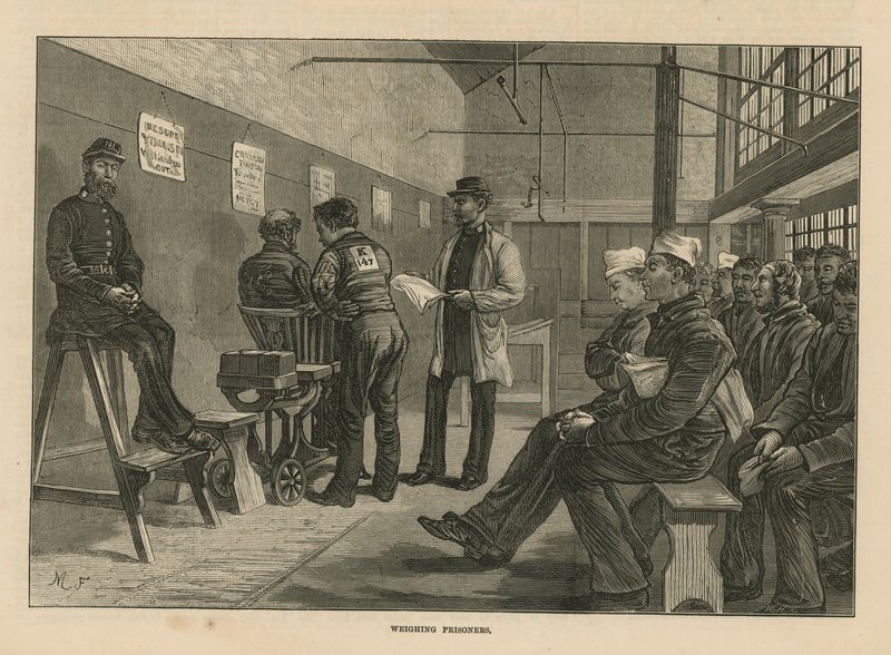Náčrtky v Clerkenwell House of Correction od English School
