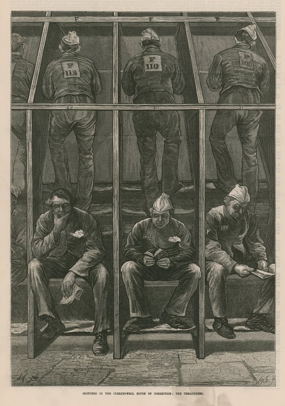 Náčrtky v Clerkenwell House of Correction od English School