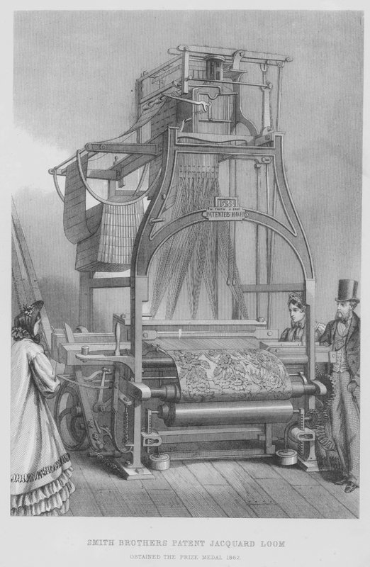 Smith Brothers Patent Jacquard Loom, Prize Medal 1862 od English School