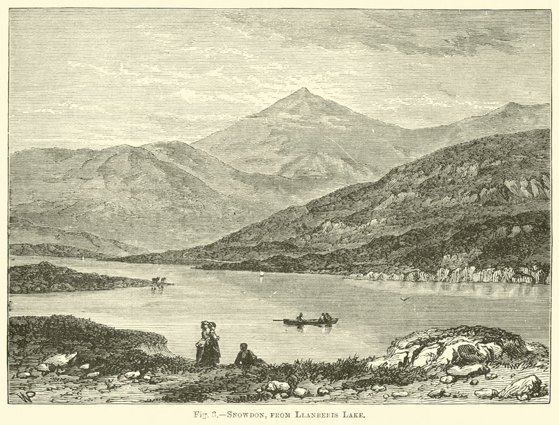 Snowdon z jezera Llanberis od English School