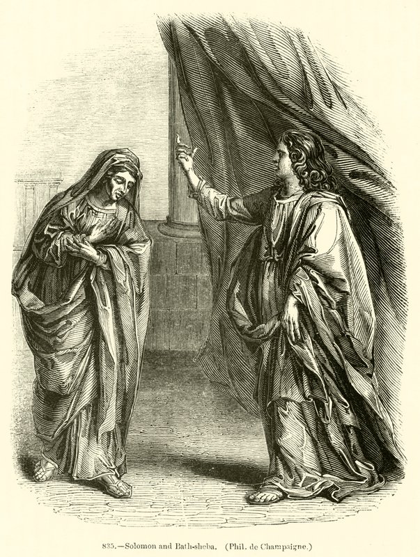 Šalamoun a Bat-šeba, Philippe de Champaigne (rytina) od English School