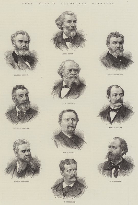 Někteří francouzští krajináři (rytina) od English School