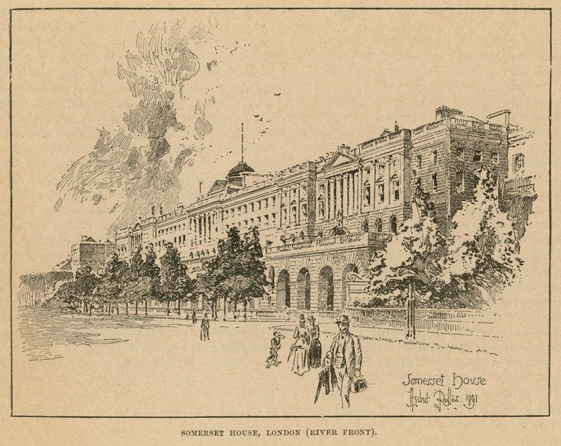 Somerset House, Londýn (přední řeka) od English School