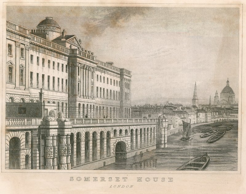 Somerset House, The Strand, Londýn od English School