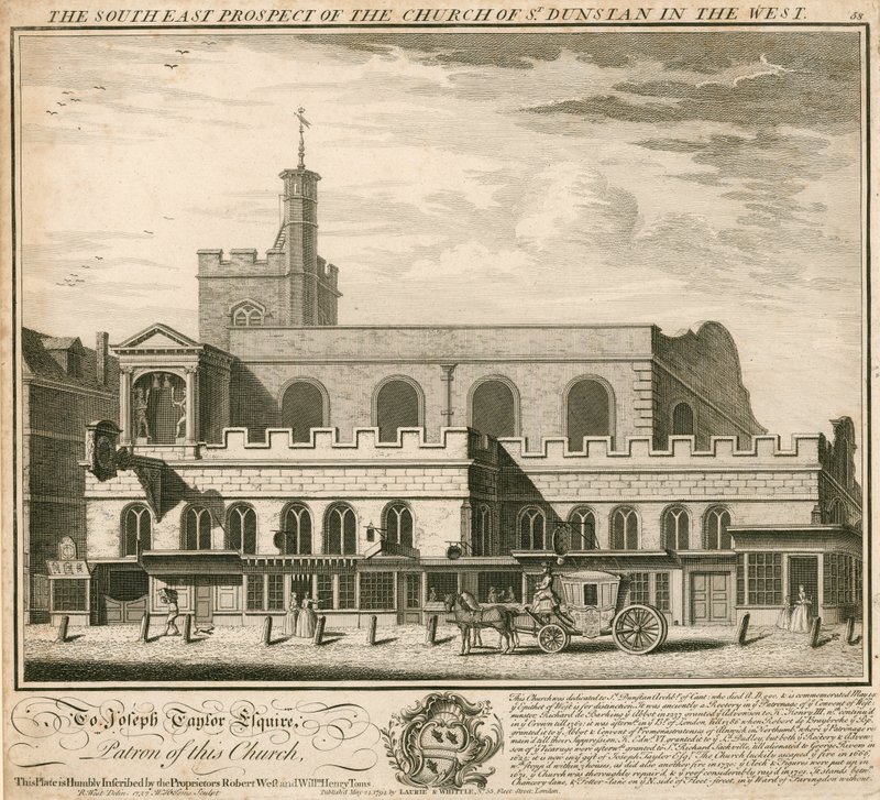 Jihovýchodní vyhlídka kostela St Dunstan na západě od English School
