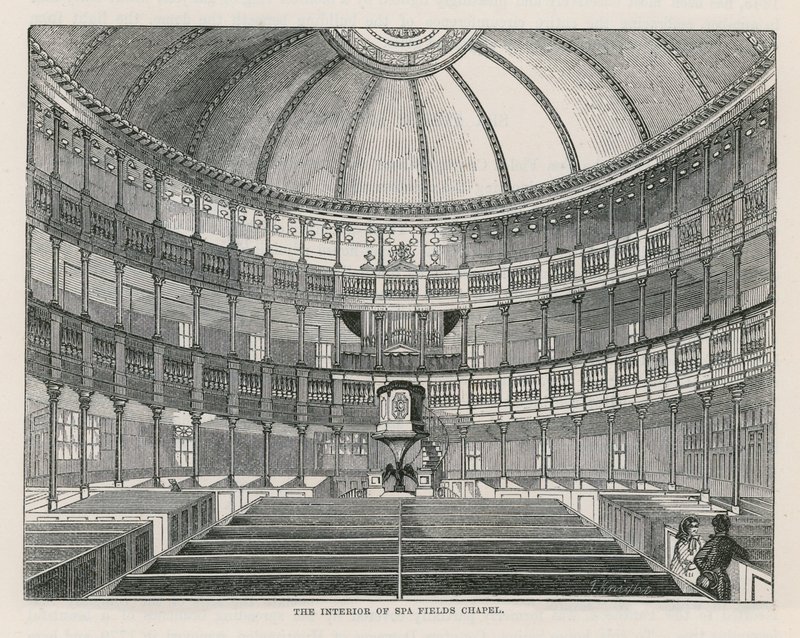 Kaple Spa Fields, Clerkenwell od English School