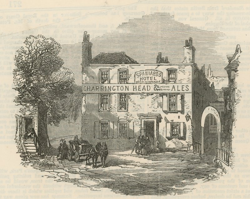 Spaniards Hotel, Hampstead Heath, Londýn od English School