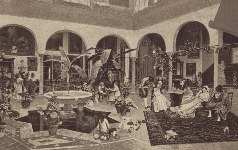 Španělský interiér (chromolit) od English School
