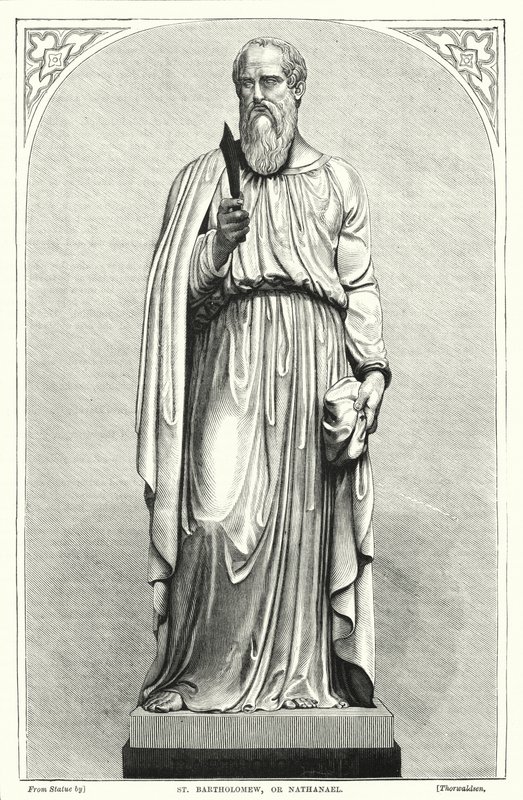 Svatý Bartoloměj nebo Nathanael (rytina) od English School