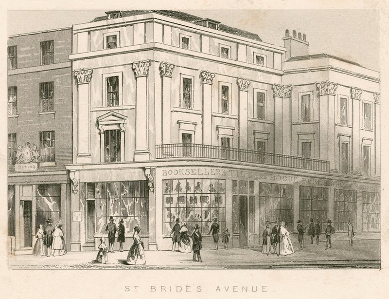 St Brides Avenue, Fleet Street, Londýn od English School