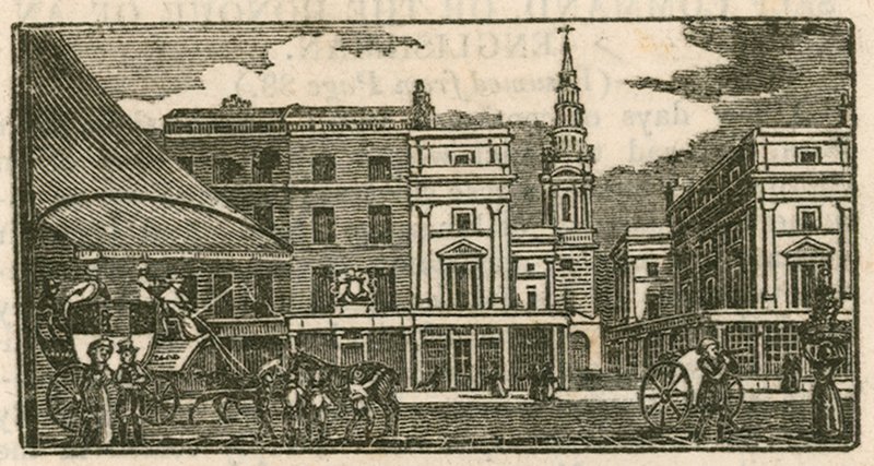 Kostel St Brides, Fleet Street, Londýn od English School