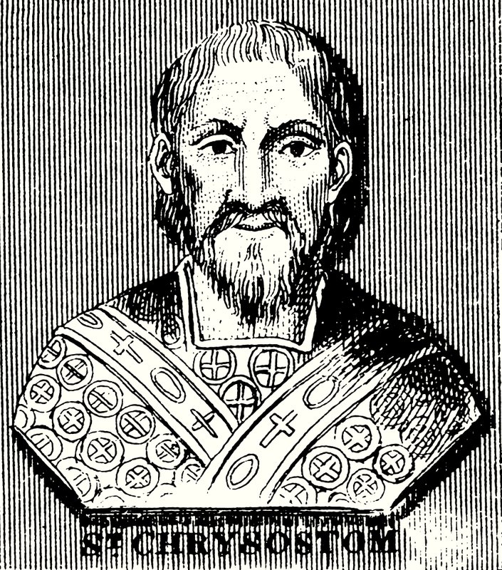 St Chrysostom (rytina) od English School