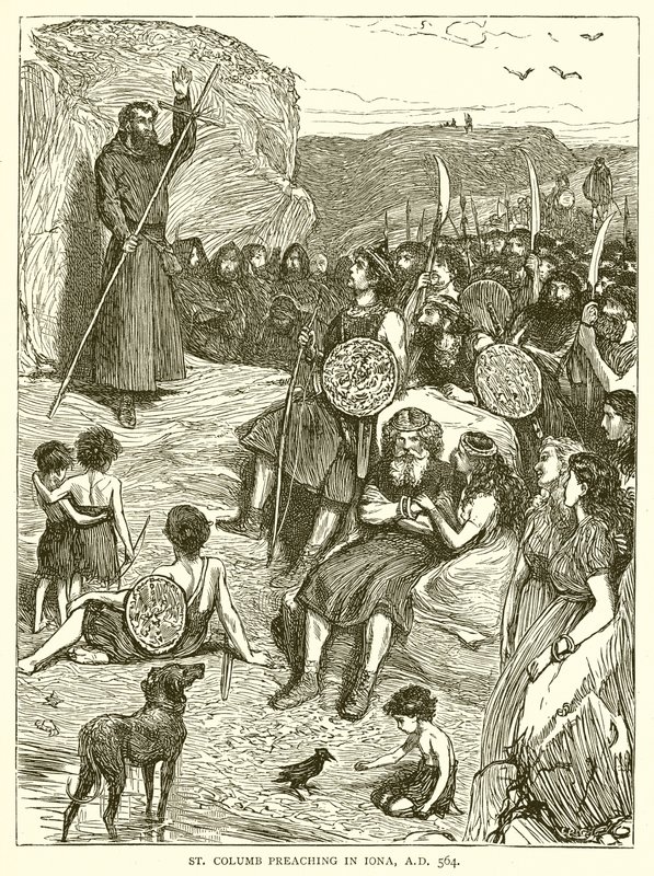 Kázání svatého Kolumba v Ioně, n. l. 564 od English School