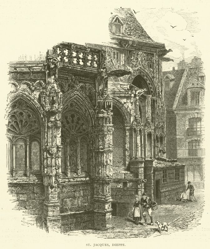 St Jacques, Dieppe (rytina) od English School