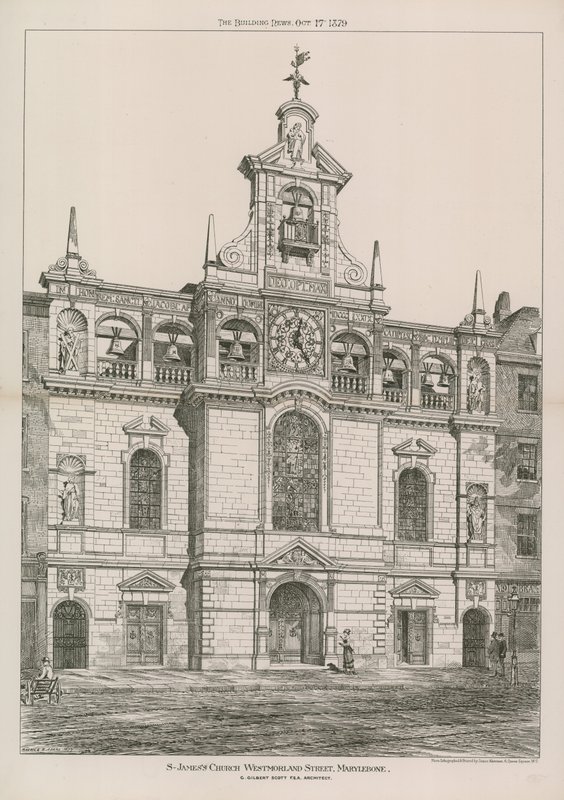 Kostel svatého Jakuba ve Westmoreland Street od English School