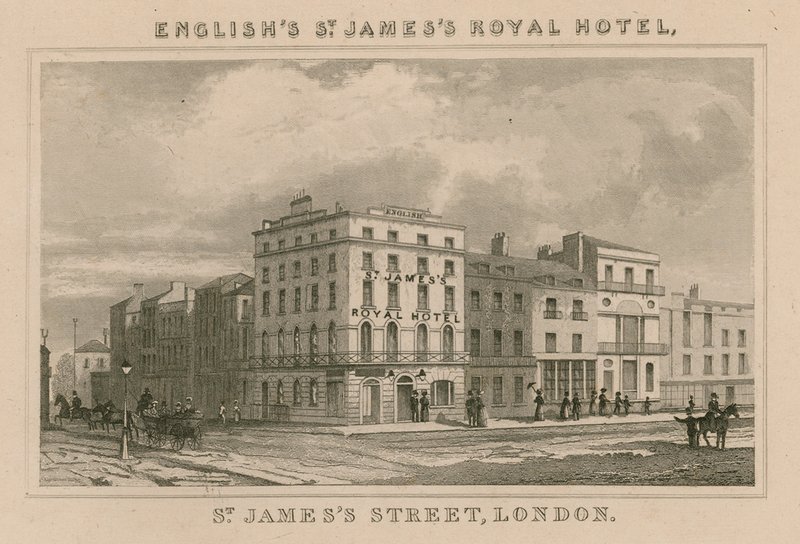 St Jamess Royal Hotel, St Jamess Street, Londýn od English School