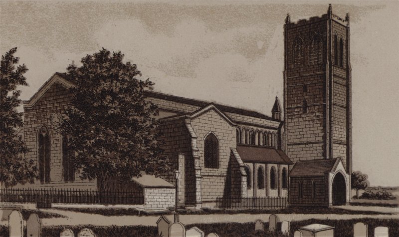Kostel svatého Jana (litho) od English School