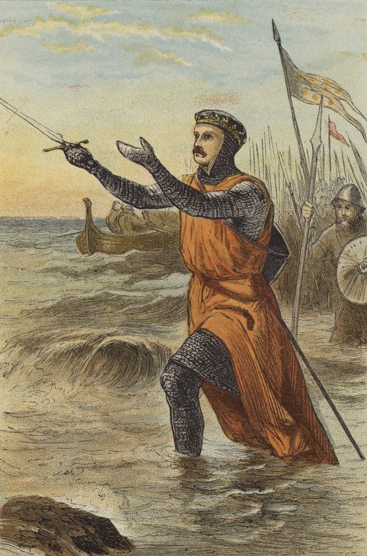 St Louis přistání v Damietta (barevná rytina) od English School