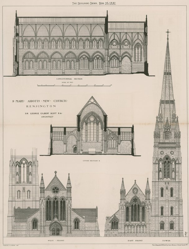 Nový kostel St Mary Abbots, Kensington od English School