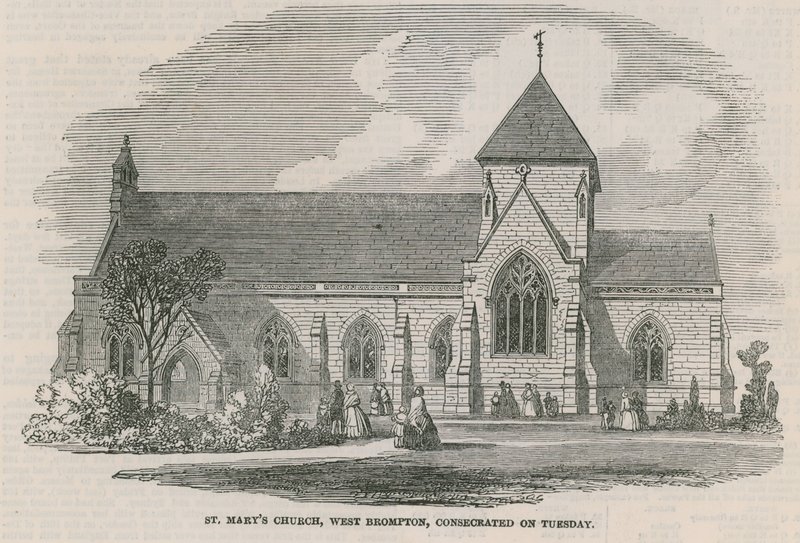 Kostel St Marys, West Brompton, Londýn od English School