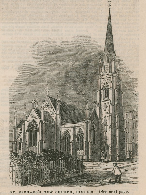 St Michaels nový kostel v Pimlico od English School