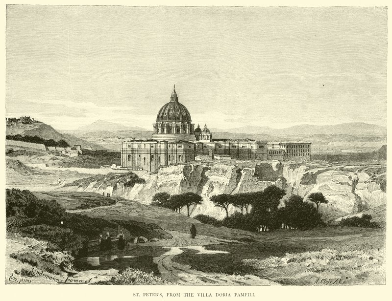 St Peters, z Villa Doria Pamfili od English School