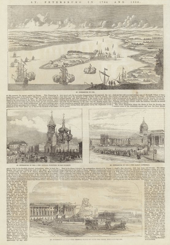 Petrohrad v letech 1706 a 1856 od English School