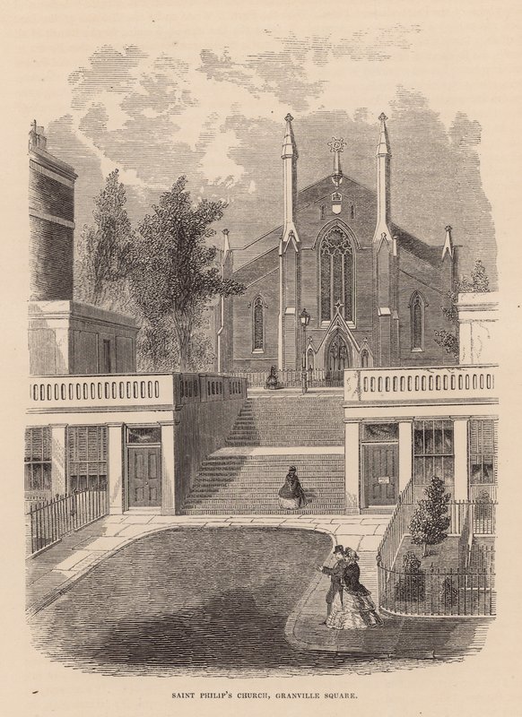 Kostel St Philips, Granville Square, Clerkenwell od English School