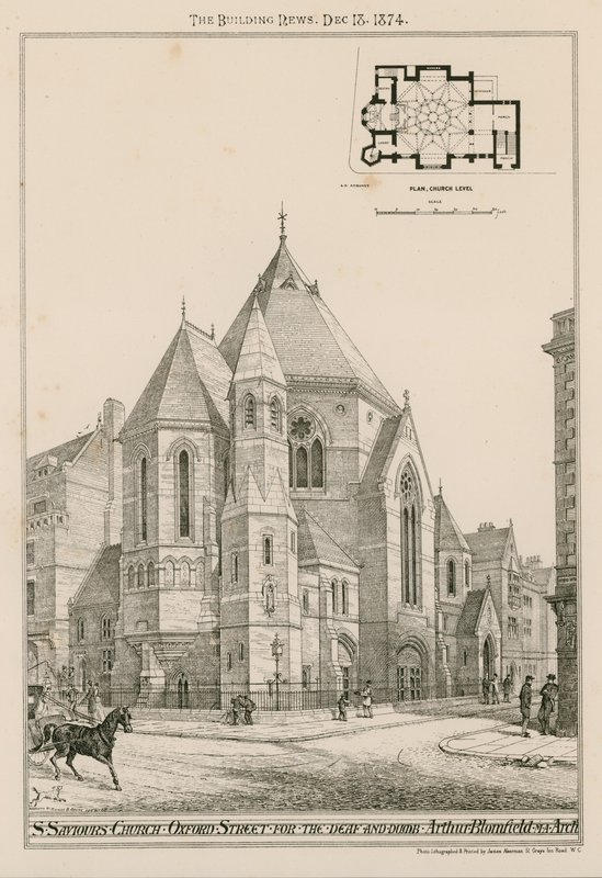 Kostel St Saviors, Oxford Street od English School