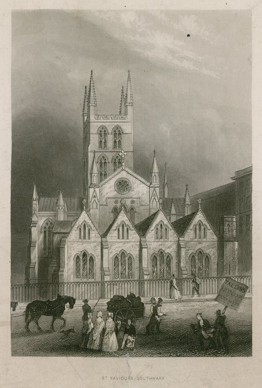 Kostel St Saviors, Southwark, Surrey od English School