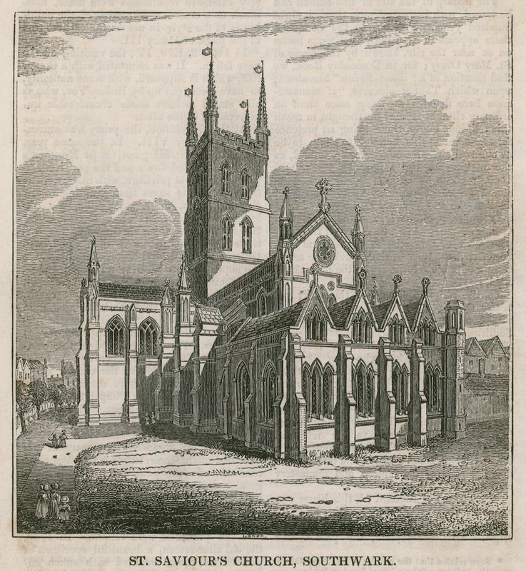 Kostel St Saviors, Southwark, Surrey od English School