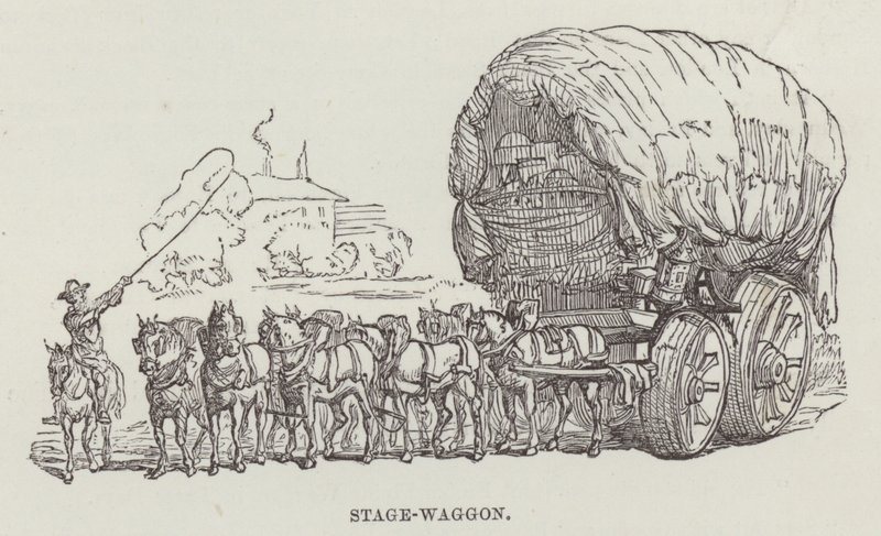 Stage-waggon (rytina) od English School