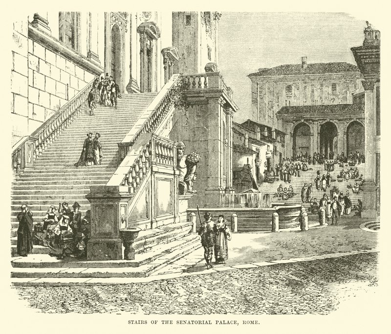 Schody senátorského paláce, Řím od English School