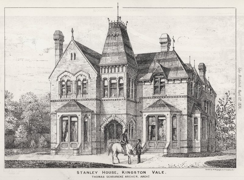 Stanley House, Kingston Vale (rytina) od English School