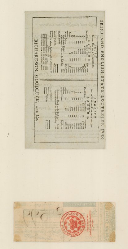Státní loterie, 1798 od English School