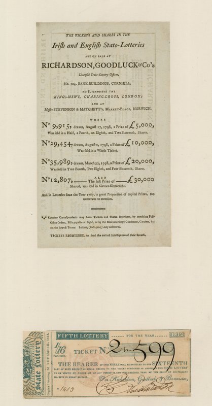 Státní loterie, 1812 od English School