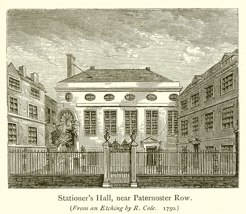 Stationers Hall, poblíž Paternoster Row od English School
