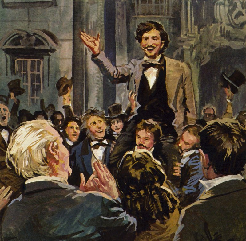 Strauss debutoval na veřejnosti jako houslista s velkým ohlasem od English School