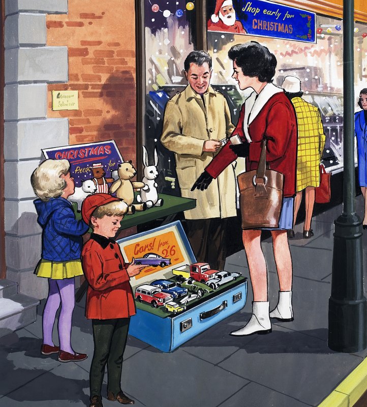 Pouliční Hawker od English School