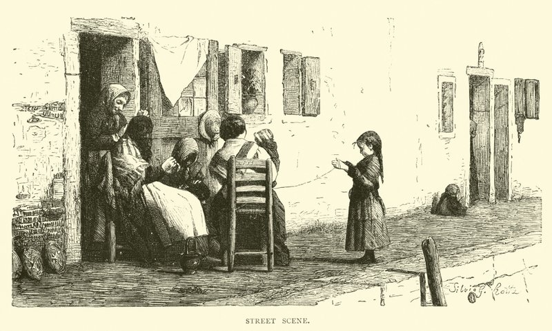 Pouliční scéna od English School